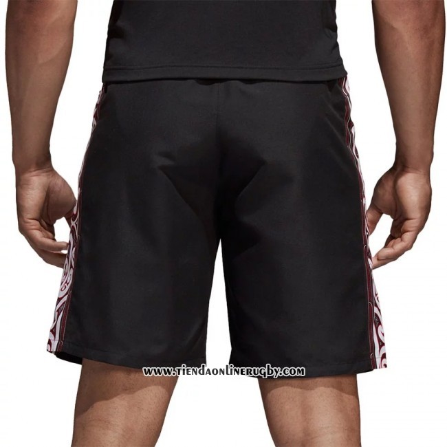 Pantalones Cortos Nueva Zelandia All Blacks Maori Rugby 2018 Negro